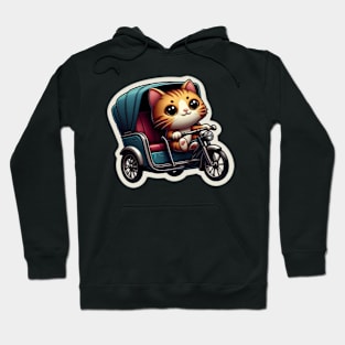 kittie in a tuk tuk Hoodie